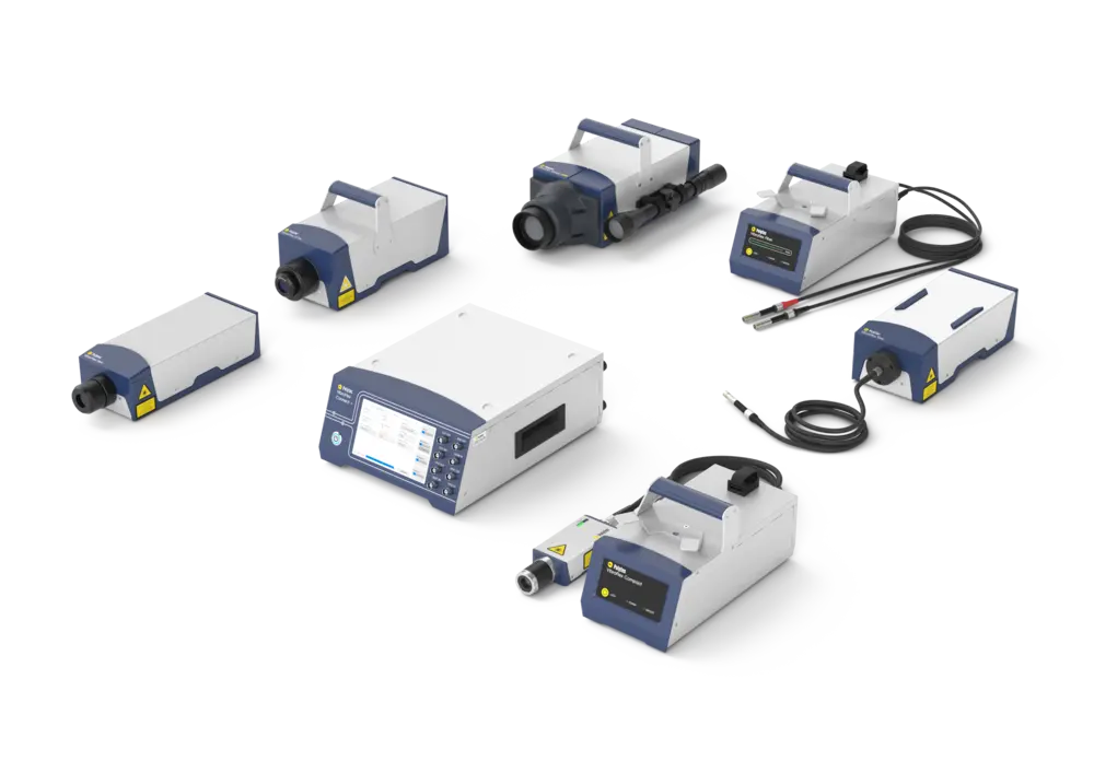 Polytec VibroFlex 产品系列,包括用于非接触式振动测量的Connect+前端和激光传感器头。