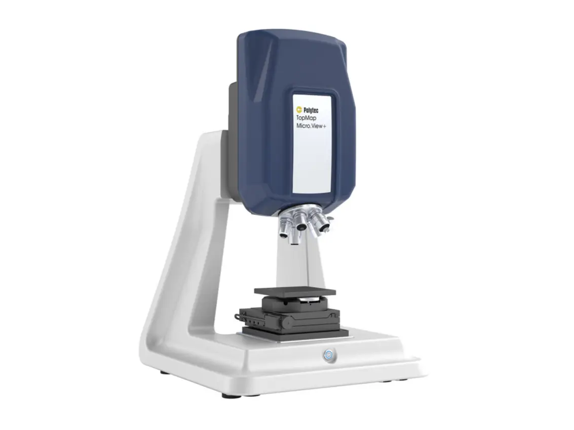 Polytec TopMap Micro.View+ automated surface roughness profilometer with motorized stages and high-precision 3D measurement.